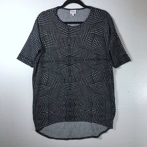 LuLaRoe Sz XXS Geometric Irma Oversized Modest Top